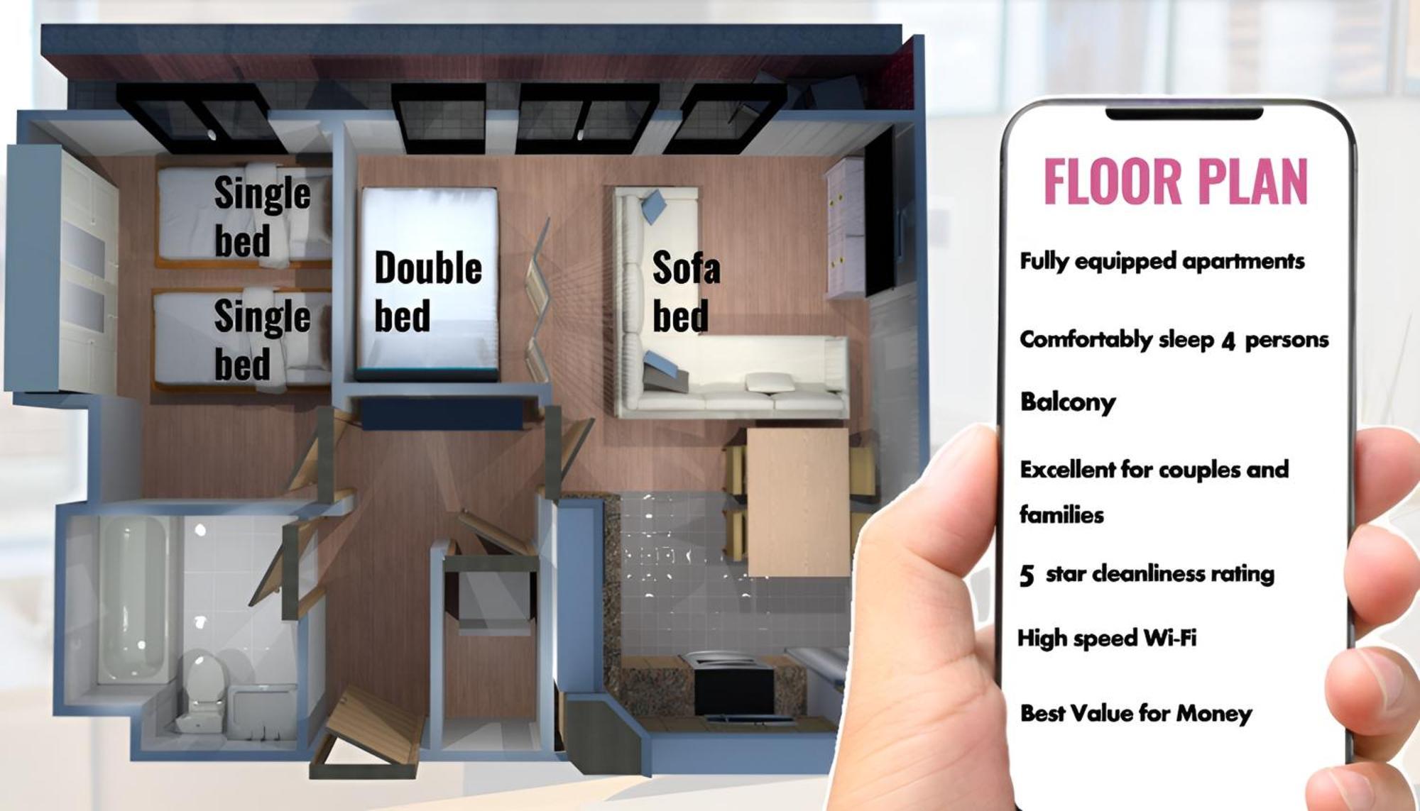 Sidemersey Livings- Convenient 1-Bedroom Flat With A View, Central ליברפול מראה חיצוני תמונה
